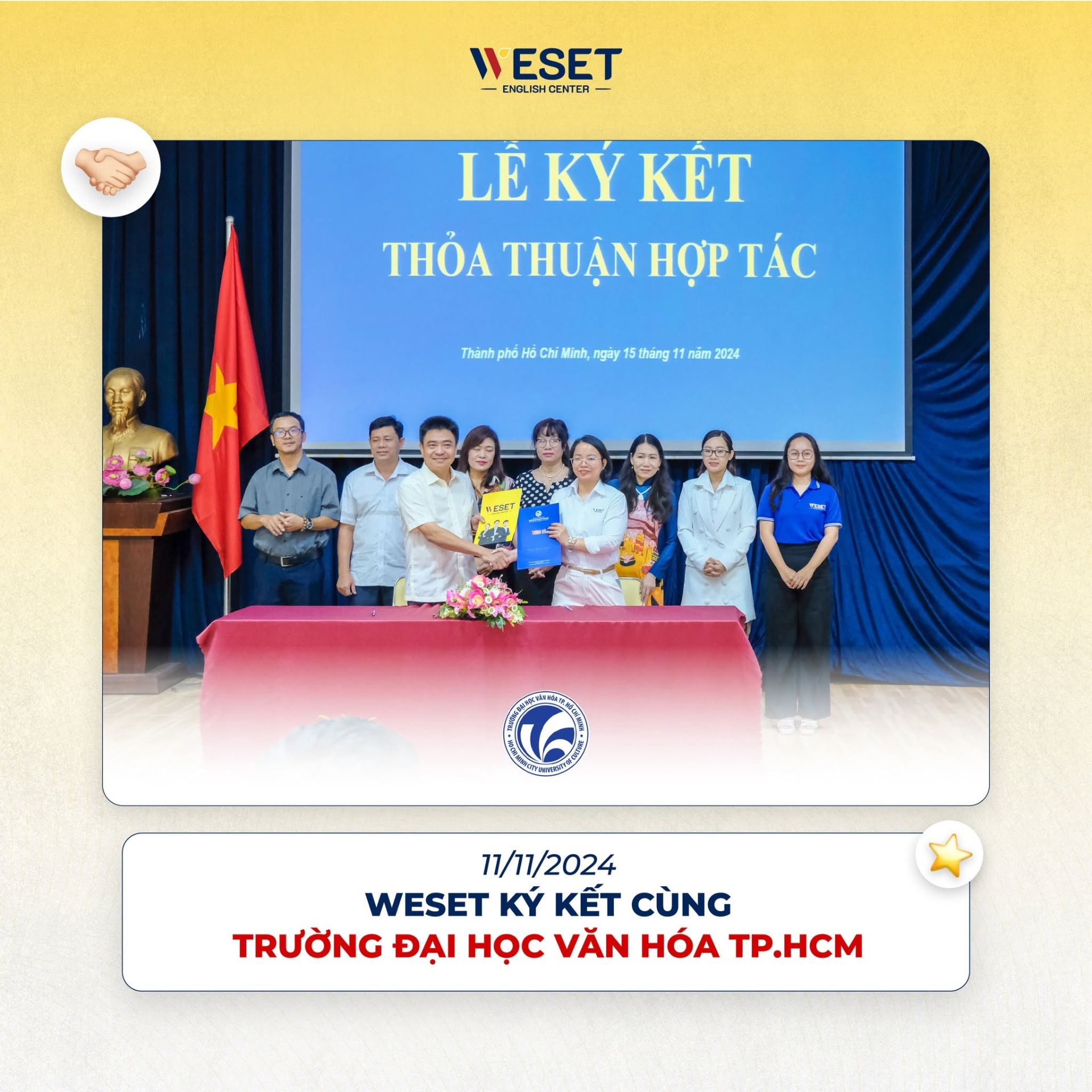 WESET ký kết hợp tác cùng Trường Đại học Văn hóa TP.HCM