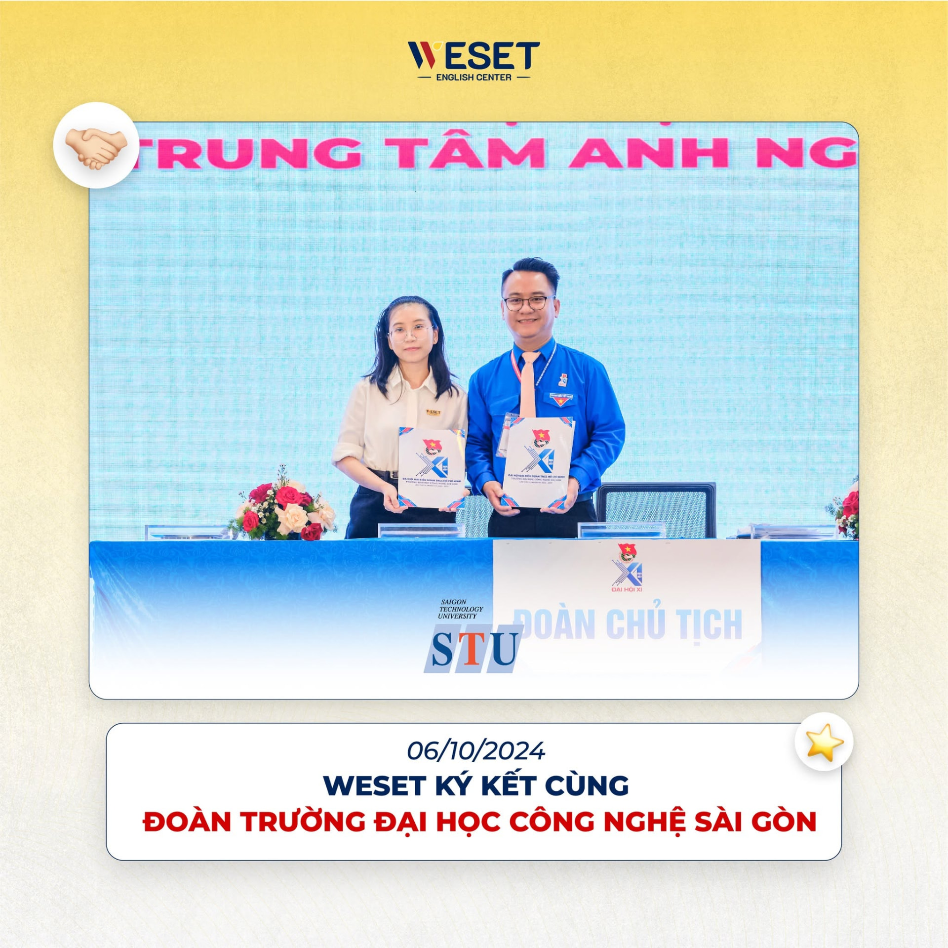 WESET ký kết hợp tác cùng Đoàn Trường Đại học Công nghệ Sài Gòn